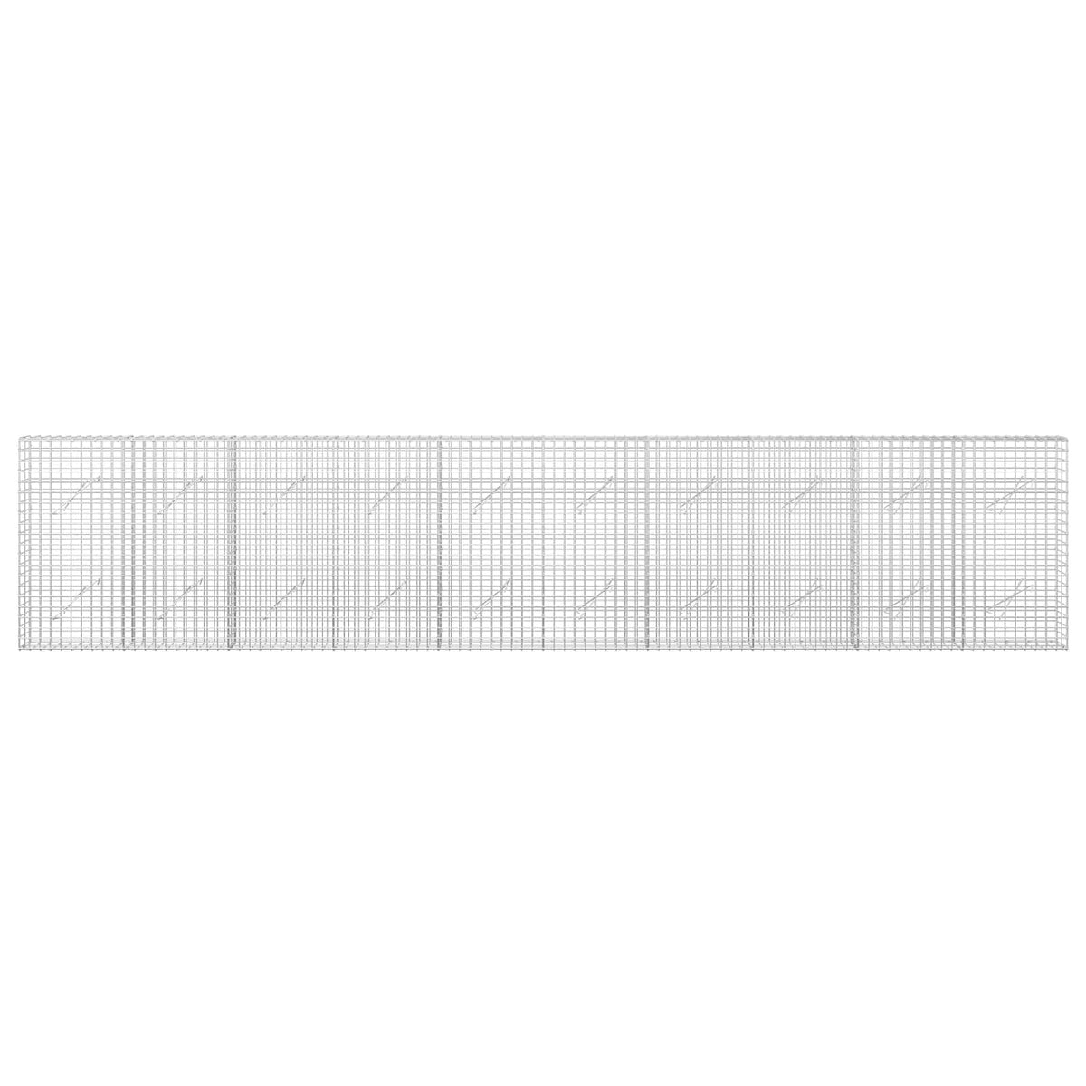 vidaXL Gabion z drutu 5 mm i siatką 5x5 cm 500x10x100 cm