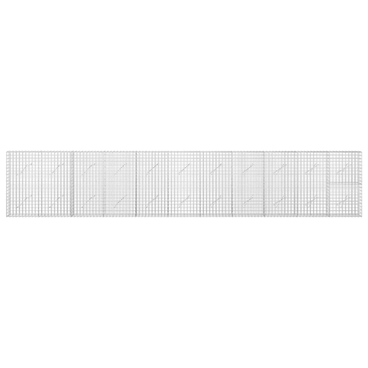vidaXL Gabion z drutu 5 mm i siatką 5x5 cm 550x10x100 cm