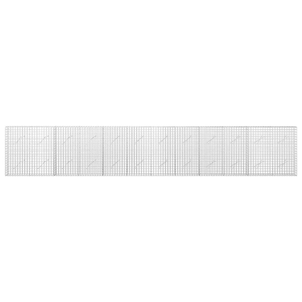 vidaXL Gabion z drutu 5 mm i siatką 5x5 cm 600x10x100 cm