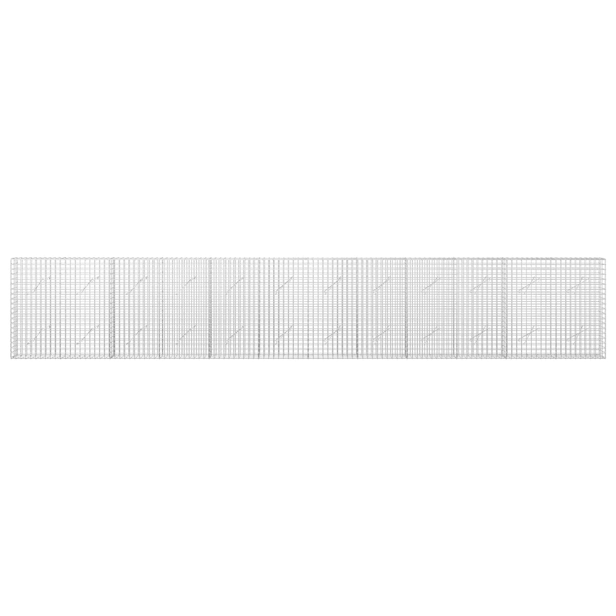 vidaXL Gabion z drutu 5 mm i siatką 5x5 cm 600x10x100 cm