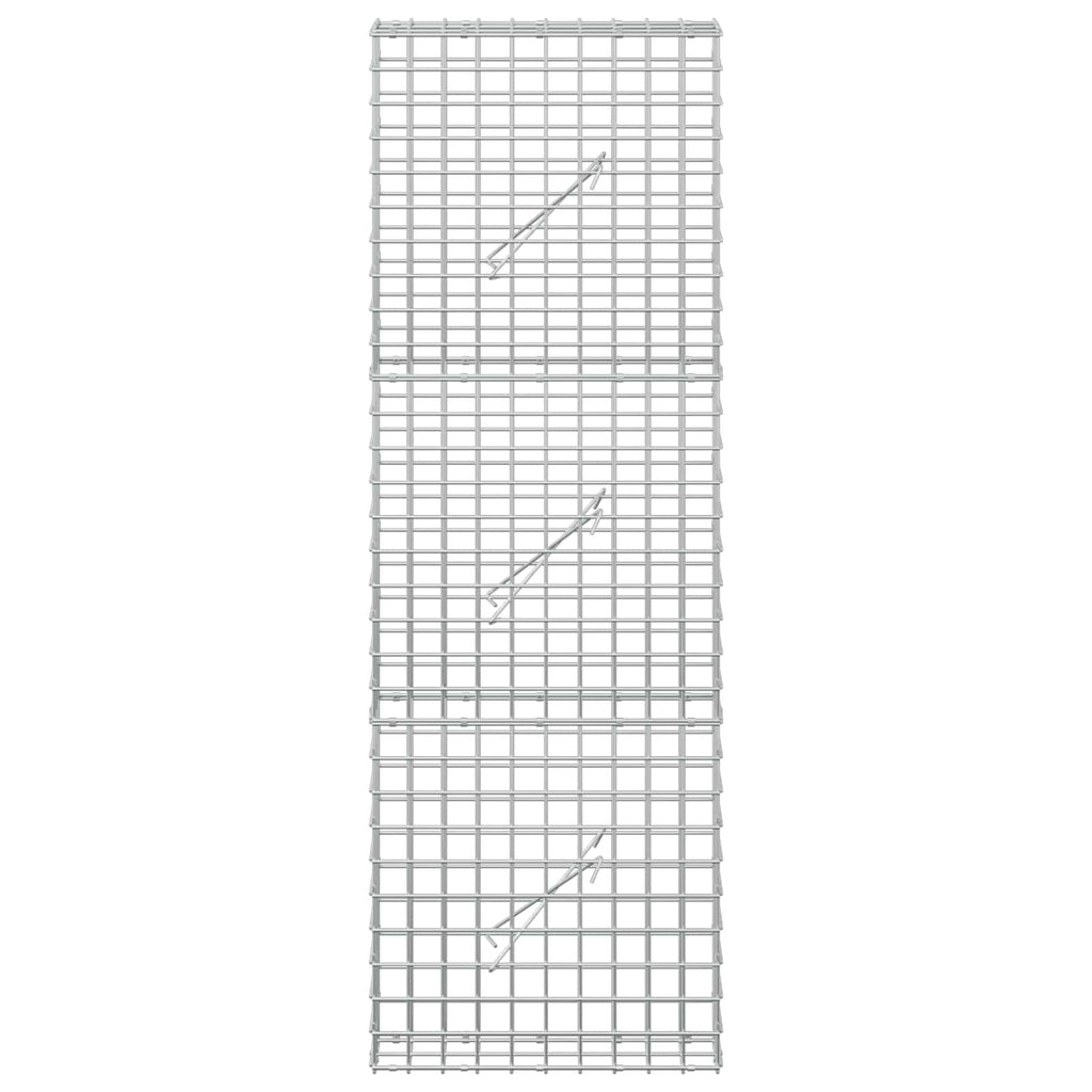 vidaXL Gabion z drutu 5 mm i siatką 5x5 cm 50x10x150 cm