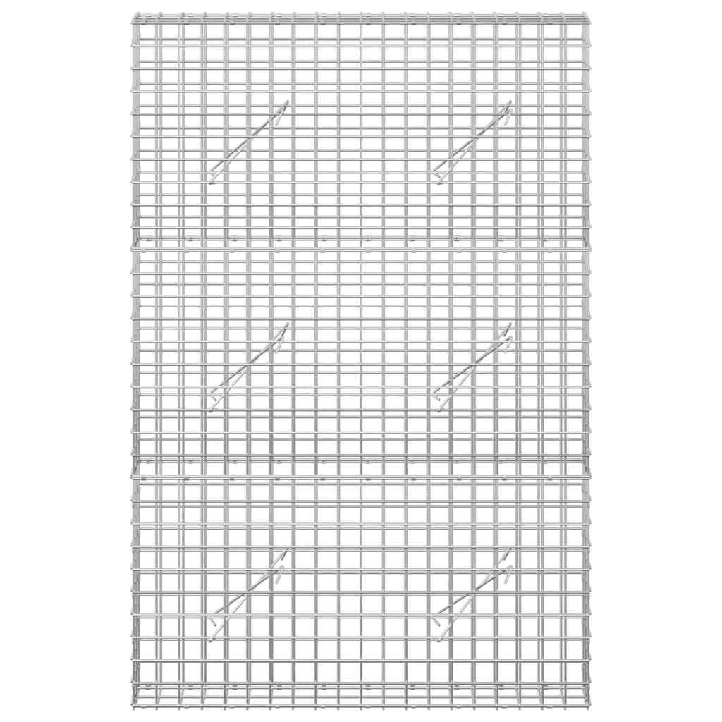 vidaXL Gabion z drutu 5 mm i siatką 5x5 cm 100x10x150 cm