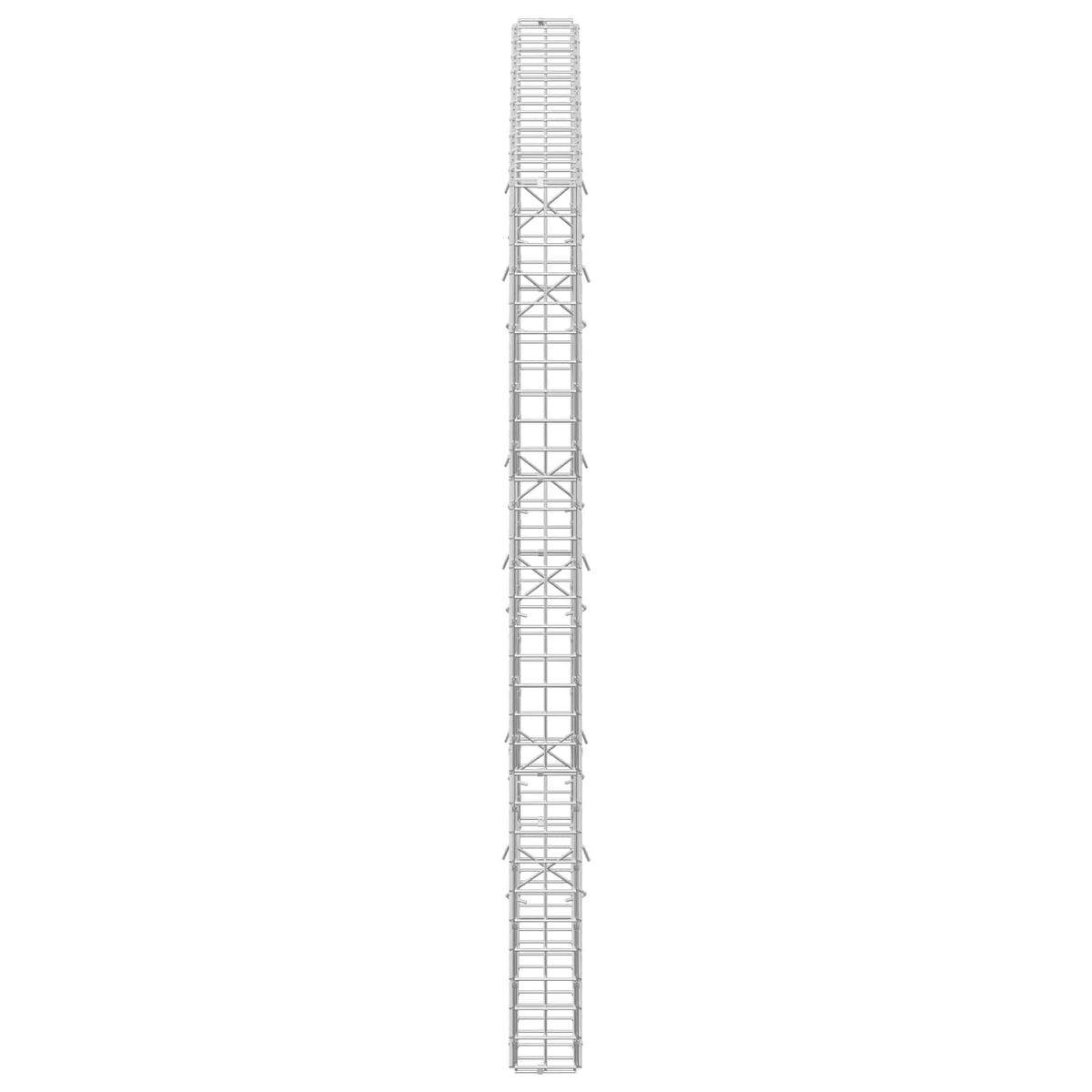 vidaXL Gabion z drutu 5 mm i siatką 5x5 cm 100x10x150 cm