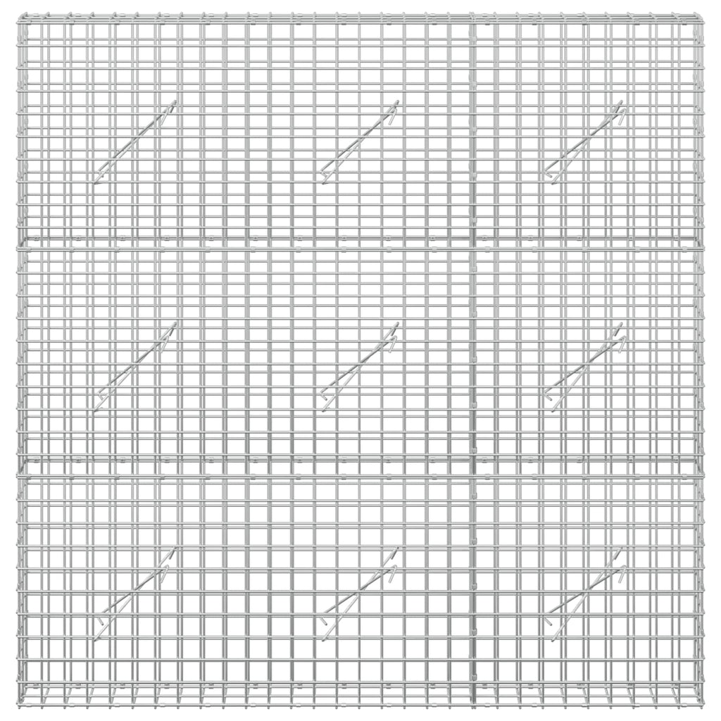 vidaXL Gabion z drutu 5 mm i siatką 5x5 cm 150x10x150 cm