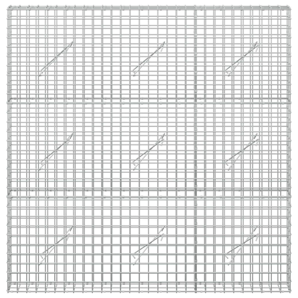 vidaXL Gabion z drutu 5 mm i siatką 5x5 cm 150x10x150 cm