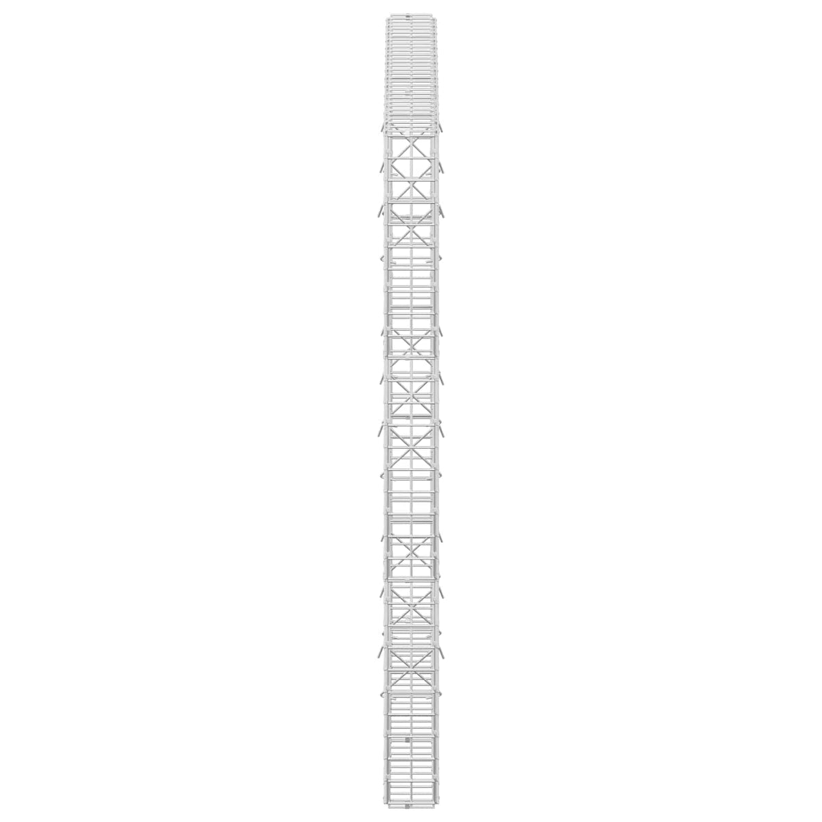 vidaXL Gabion z drutu 5 mm i siatką 5x5 cm 150x10x150 cm