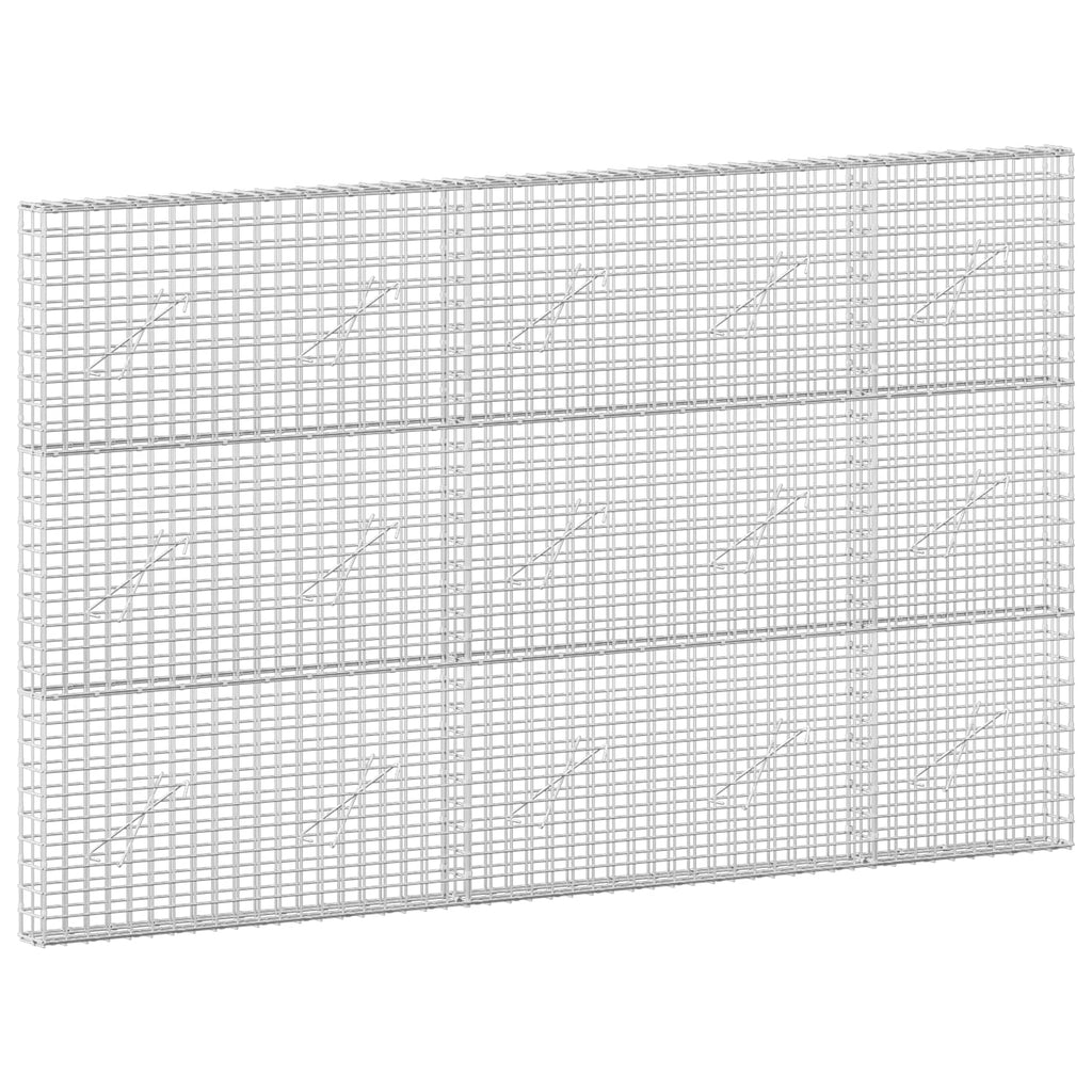 vidaXL Gabion z drutu 5 mm i siatką 5x5 cm 250x10x150 cm
