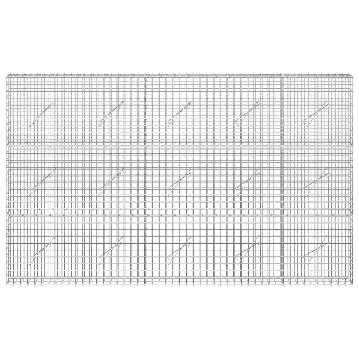 vidaXL Gabion z drutu 5 mm i siatką 5x5 cm 250x10x150 cm
