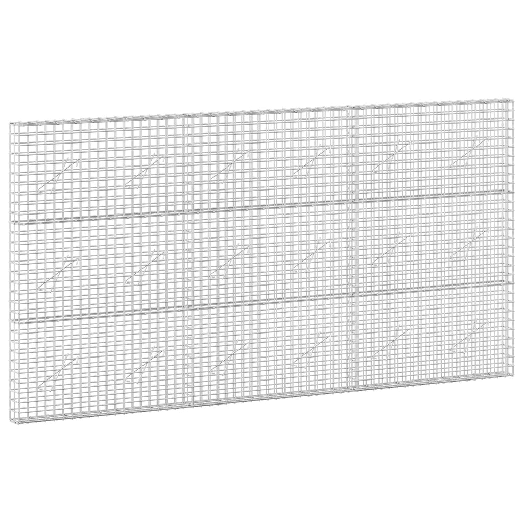 vidaXL Gabion z drutu 5 mm i siatką 5x5 cm 300x10x150 cm