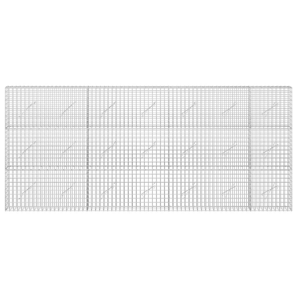 vidaXL Gabion z drutu 5 mm i siatką 5x5 cm 350x10x150 cm