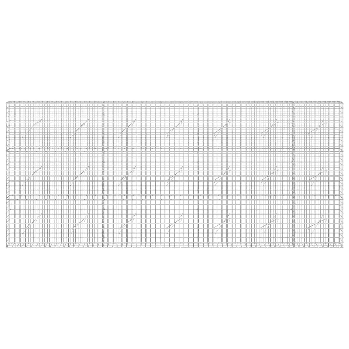 vidaXL Gabion z drutu 5 mm i siatką 5x5 cm 350x10x150 cm