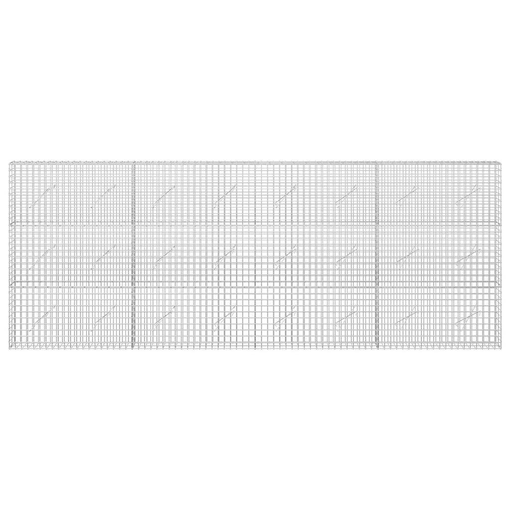 vidaXL Gabion z drutu 5 mm i siatką 5x5 cm 400x10x150 cm