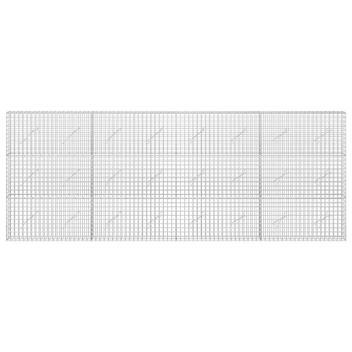 vidaXL Gabion z drutu 5 mm i siatką 5x5 cm 400x10x150 cm