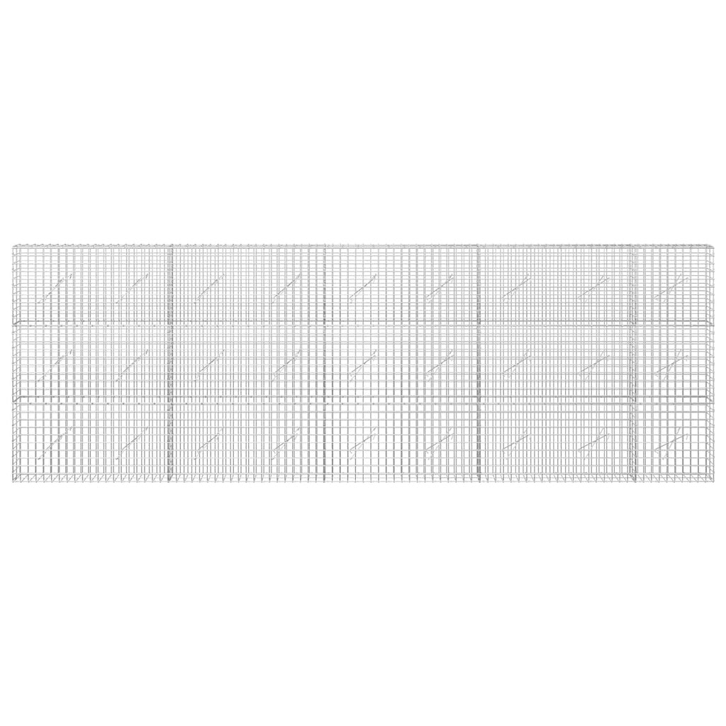 vidaXL Gabion z drutu 5 mm i siatką 5x5 cm 450x10x150 cm