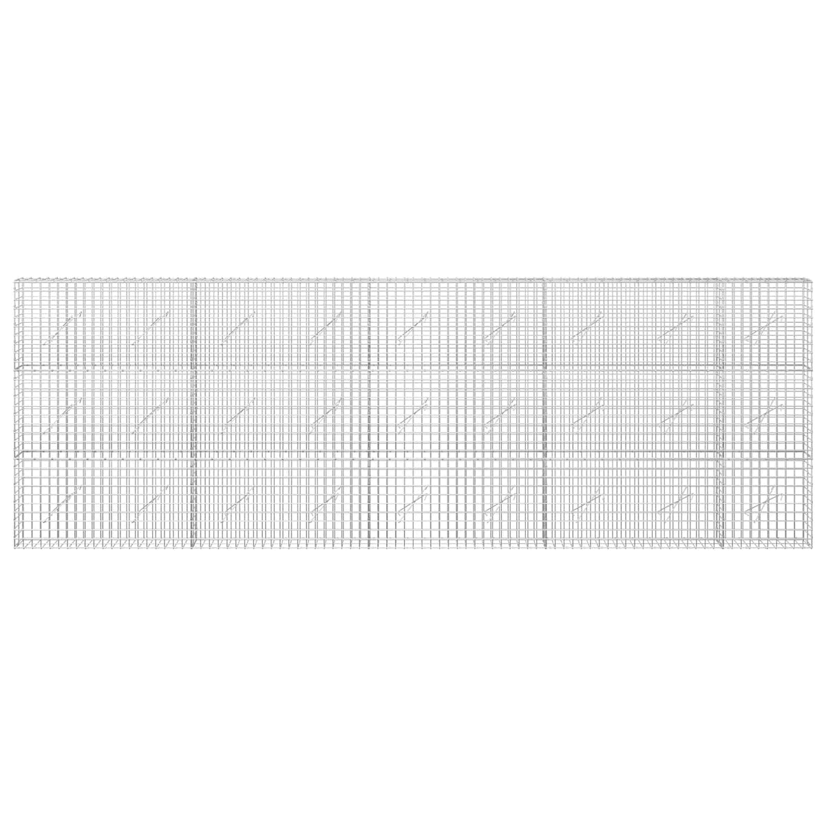 vidaXL Gabion z drutu 5 mm i siatką 5x5 cm 450x10x150 cm