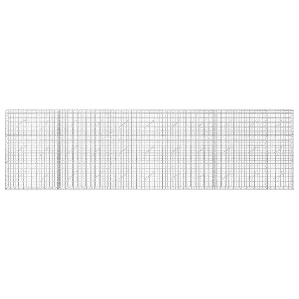 vidaXL Gabion z drutu 5 mm i siatką 5x5 cm 550x10x150 cm