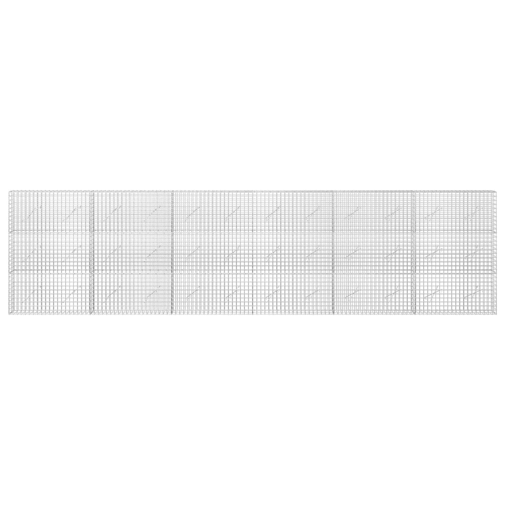 vidaXL Gabion z drutu 5 mm i siatką 5x5 cm 600x10x150 cm