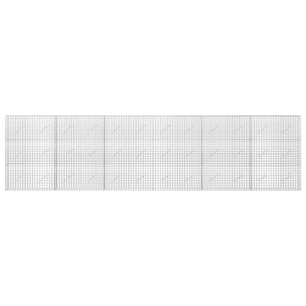 vidaXL Gabion z drutu 5 mm i siatką 5x5 cm 600x10x150 cm