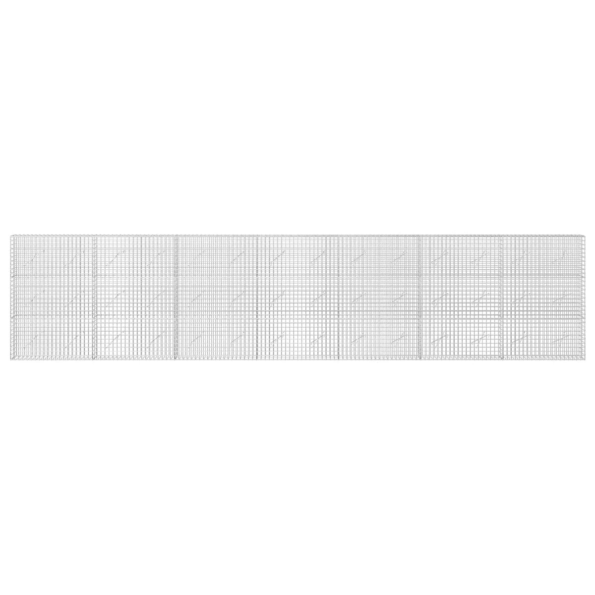 vidaXL Gabion z drutu 5 mm i siatką 5x5 cm 700x10x150 cm