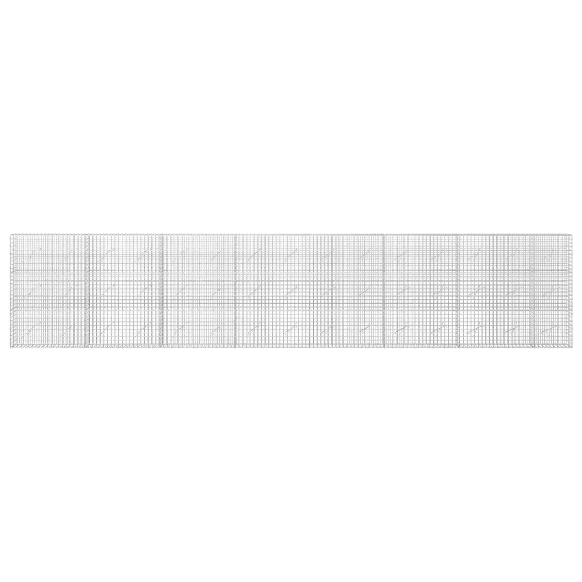 vidaXL Gabion z drutu 5 mm i siatką 5x5 cm 750x10x150 cm