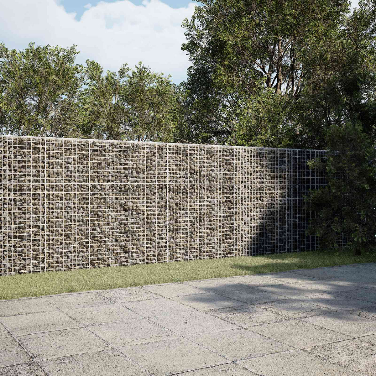 vidaXL Gabion z drutu 5 mm i siatką 5x5 cm 1200x10x150 cm