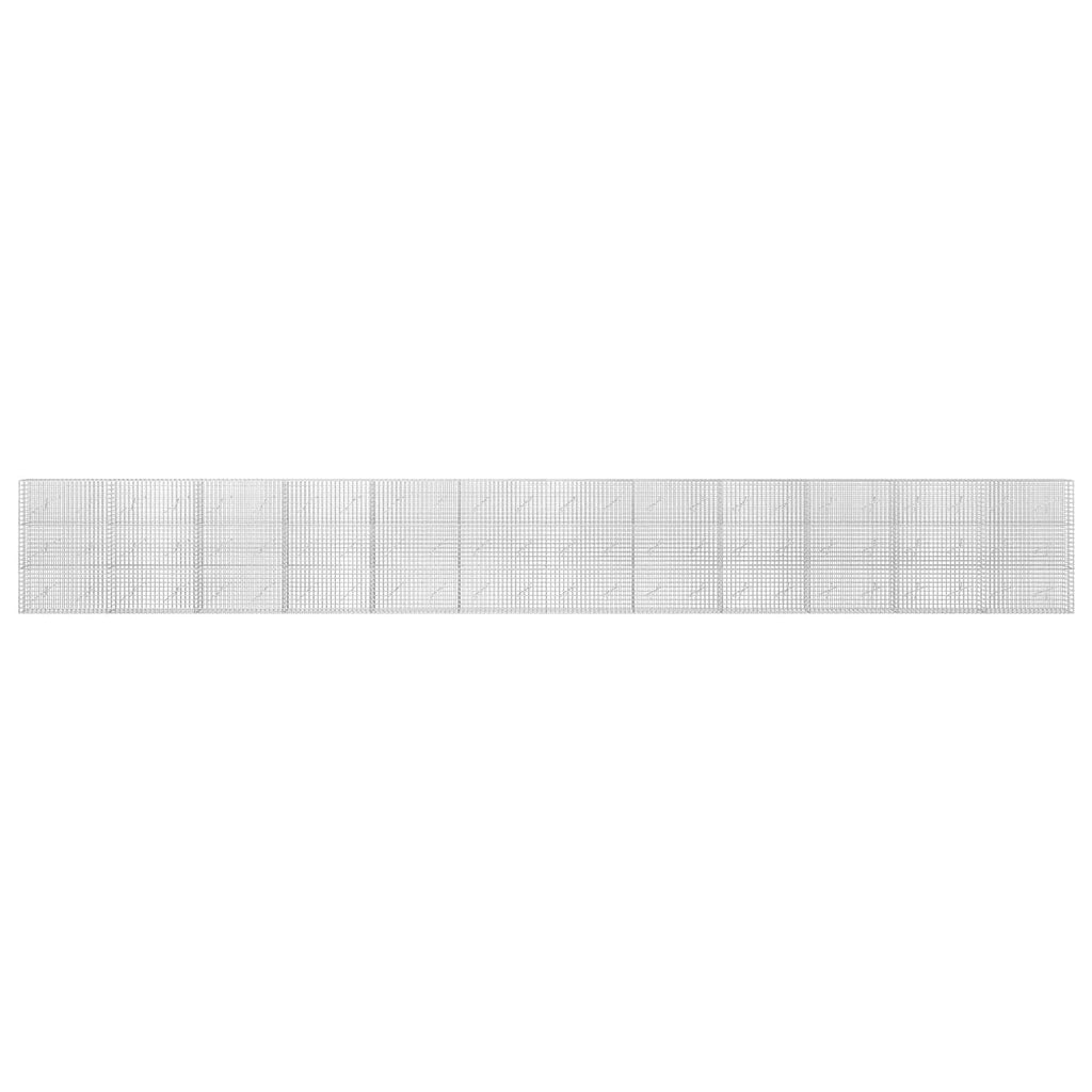 vidaXL Gabion z drutu 5 mm i siatką 5x5 cm 1200x10x150 cm