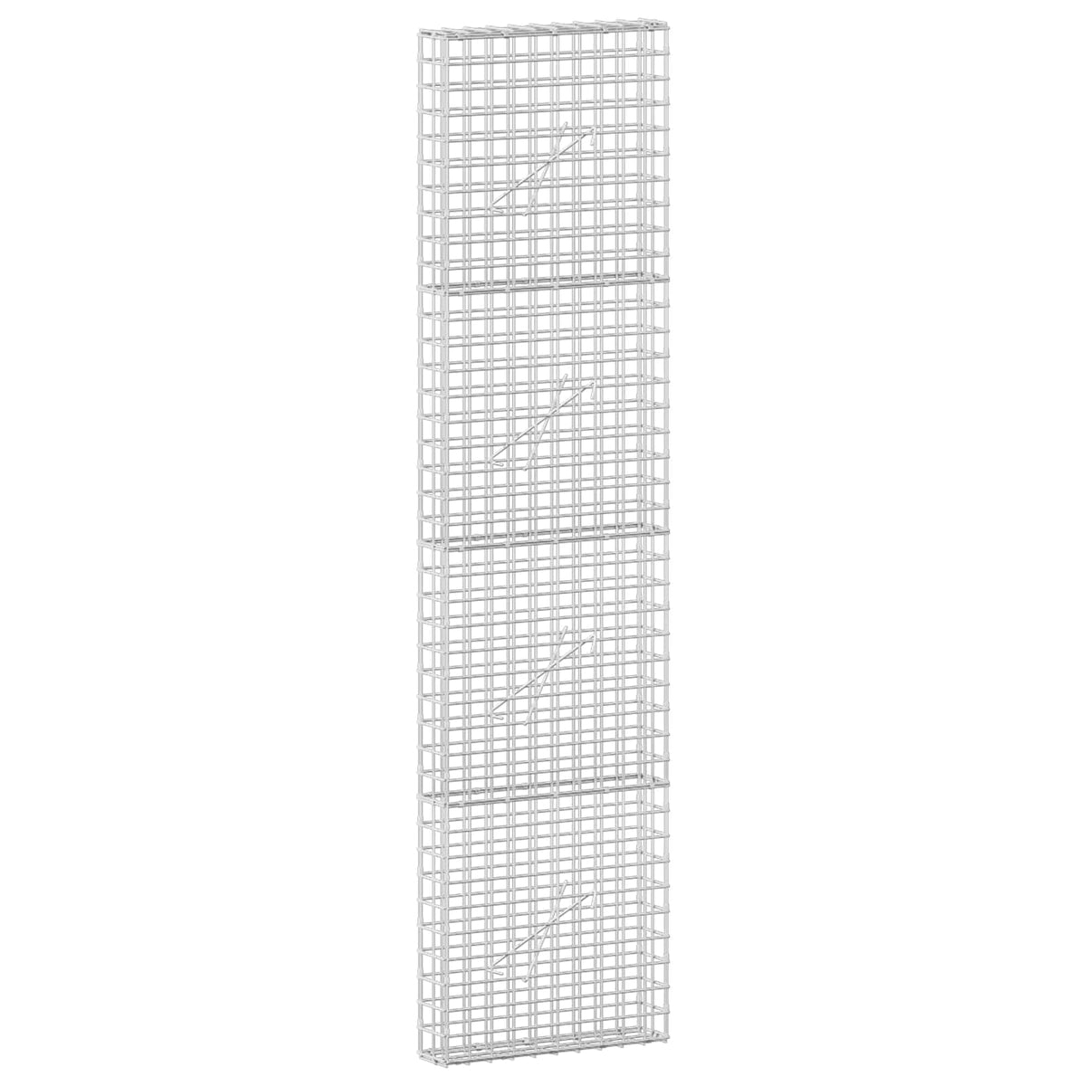 vidaXL Gabion z drutu 5 mm i siatką 5x5 cm 50x10x200 cm