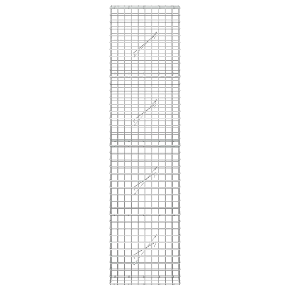 vidaXL Gabion z drutu 5 mm i siatką 5x5 cm 50x10x200 cm