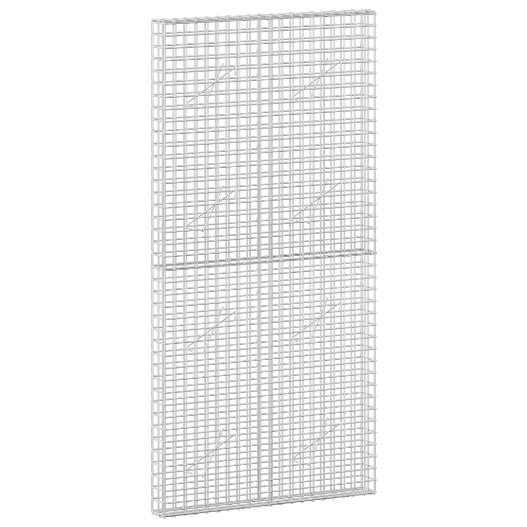 vidaXL Gabion z drutu 5 mm i siatką 5x5 cm 100x10x200 cm