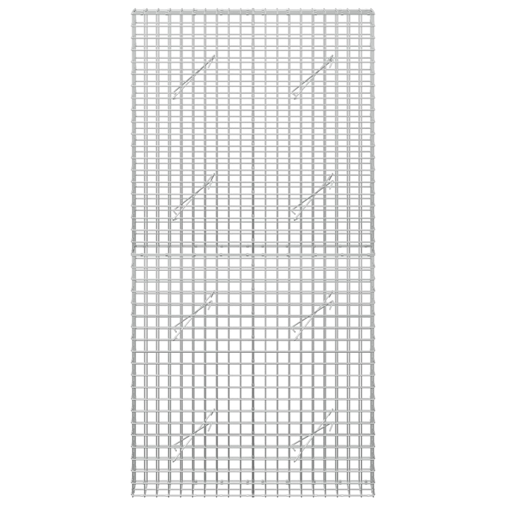 vidaXL Gabion z drutu 5 mm i siatką 5x5 cm 100x10x200 cm