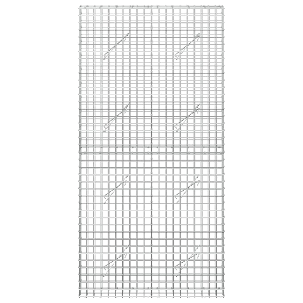 vidaXL Gabion z drutu 5 mm i siatką 5x5 cm 100x10x200 cm
