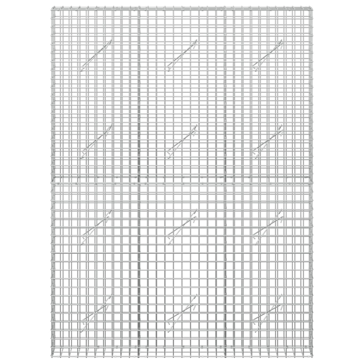 vidaXL Gabion z drutu 5 mm i siatką 5x5 cm 150x10x200 cm