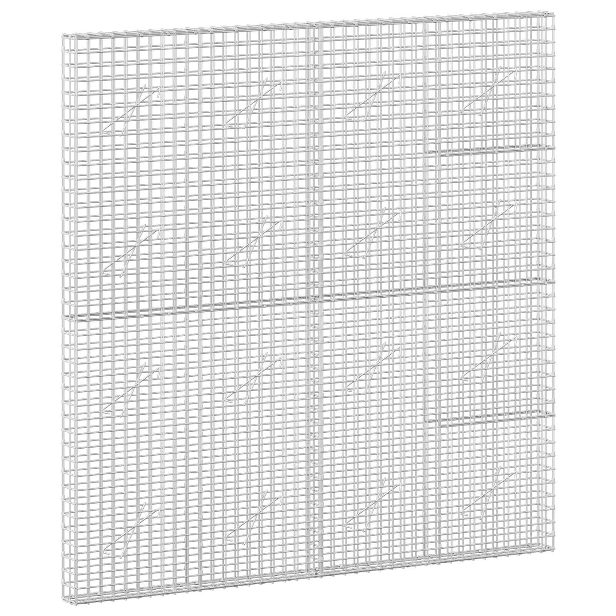 vidaXL Gabion z drutu 5 mm i siatką 5x5 cm 200x10x200 cm