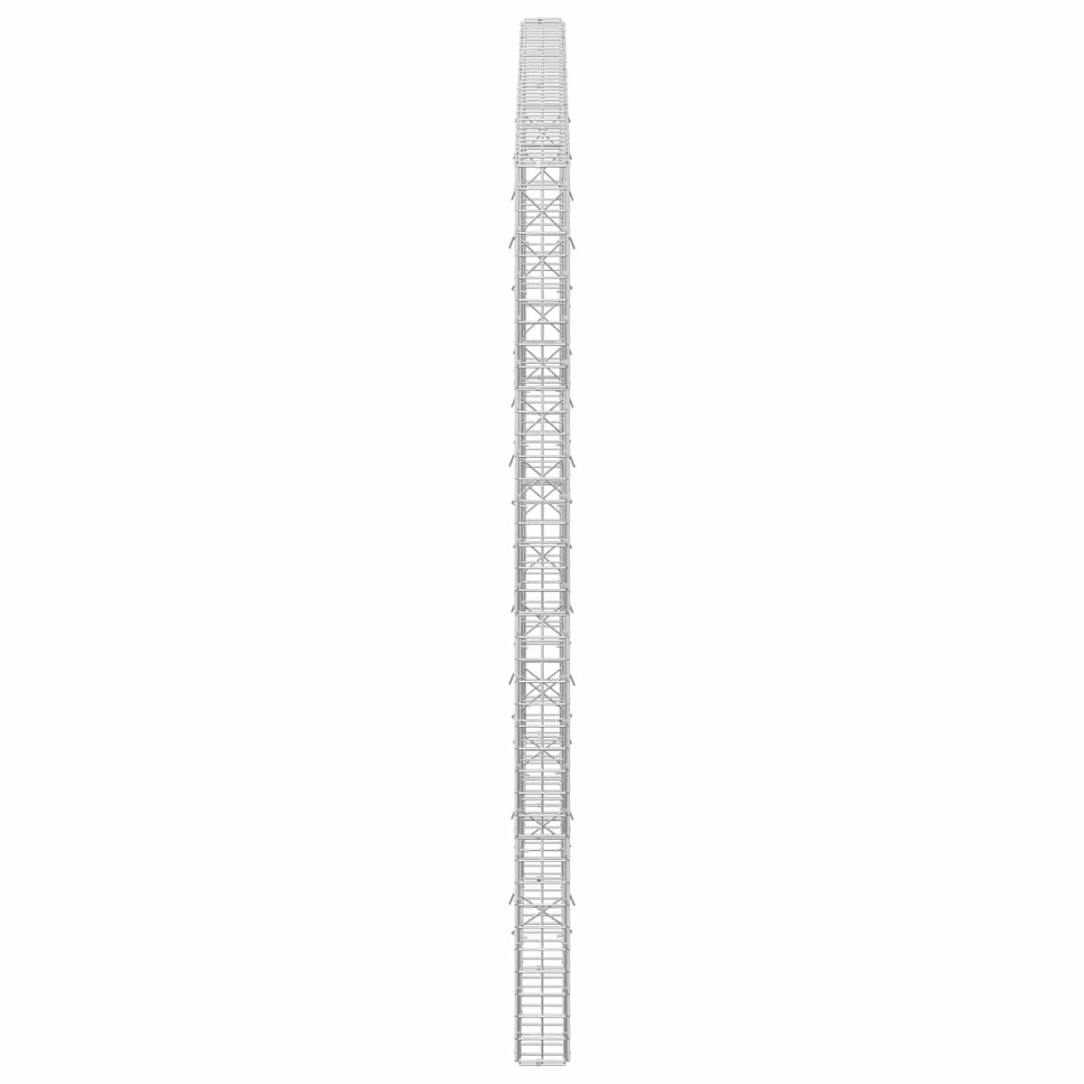 vidaXL Gabion z drutu 5 mm i siatką 5x5 cm 200x10x200 cm