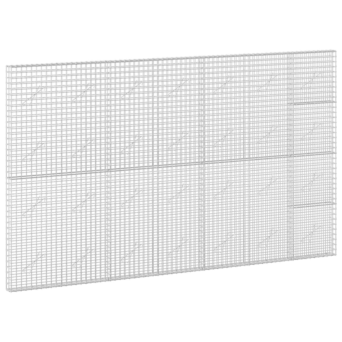 vidaXL Gabion z drutu 5 mm i siatką 5x5 cm 350x10x200 cm