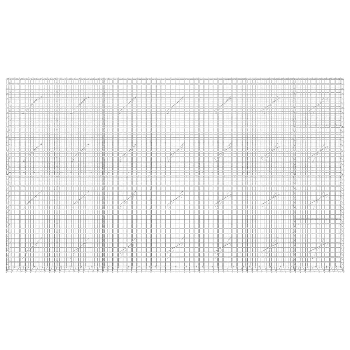 vidaXL Gabion z drutu 5 mm i siatką 5x5 cm 350x10x200 cm