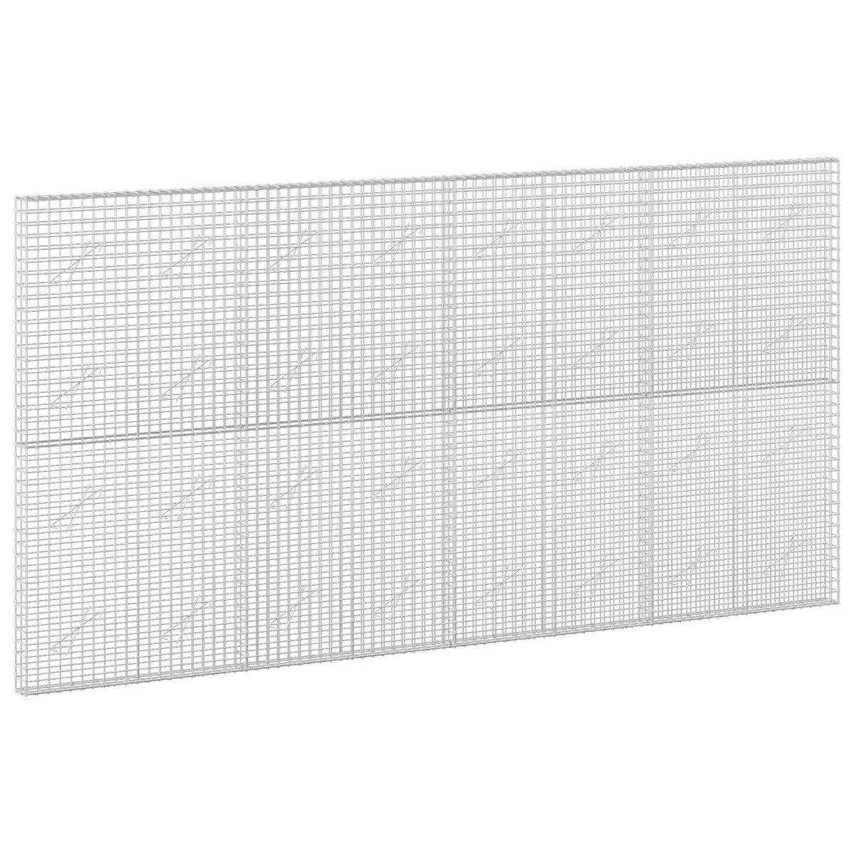 vidaXL Gabion z drutu 5 mm i siatką 5x5 cm 400x10x200 cm
