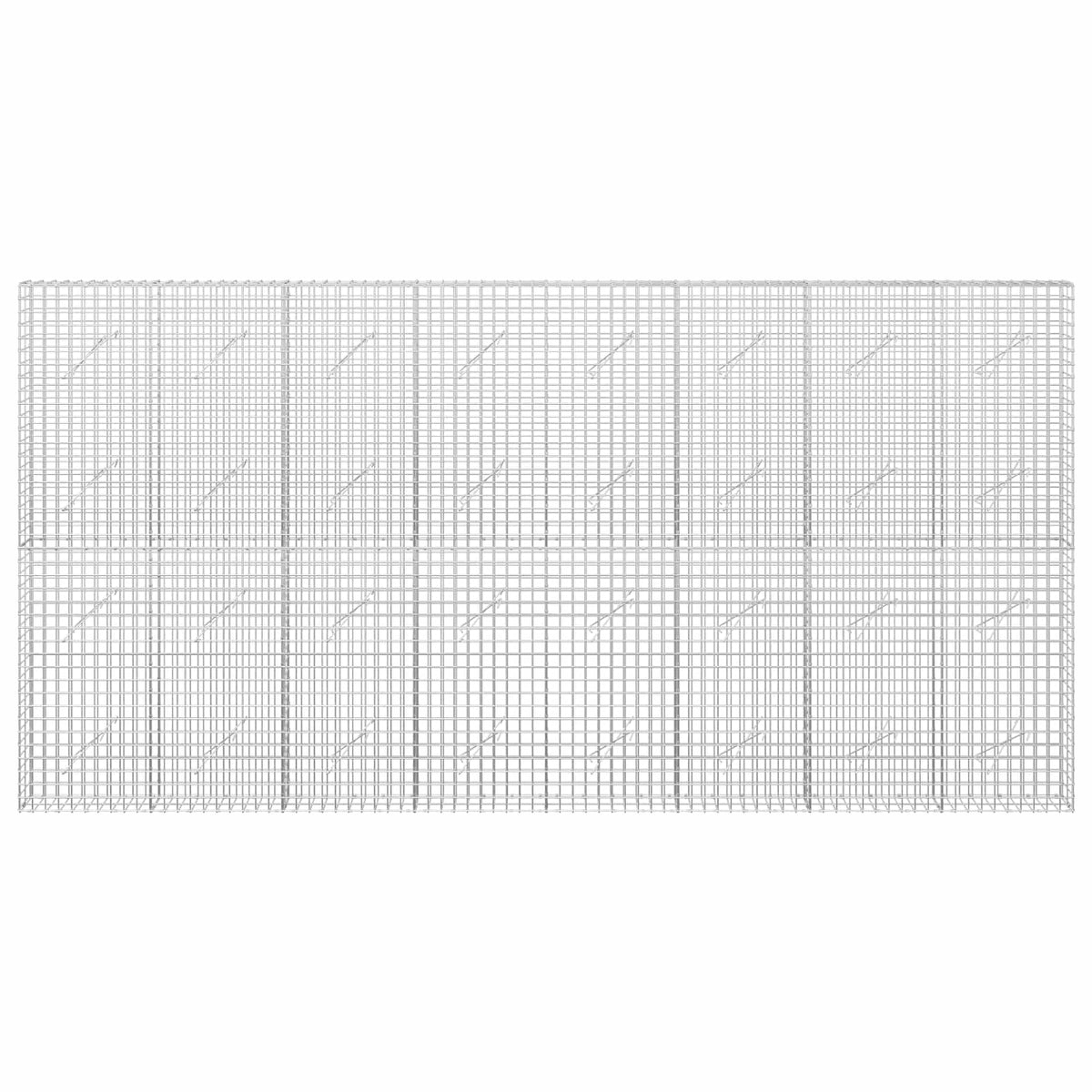 vidaXL Gabion z drutu 5 mm i siatką 5x5 cm 400x10x200 cm