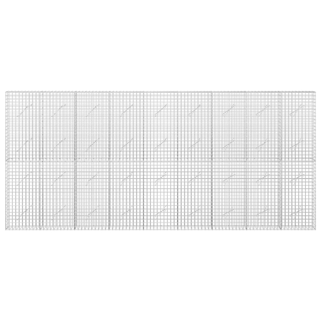 vidaXL Gabion z drutu 5 mm i siatką 5x5 cm 450x10x200 cm