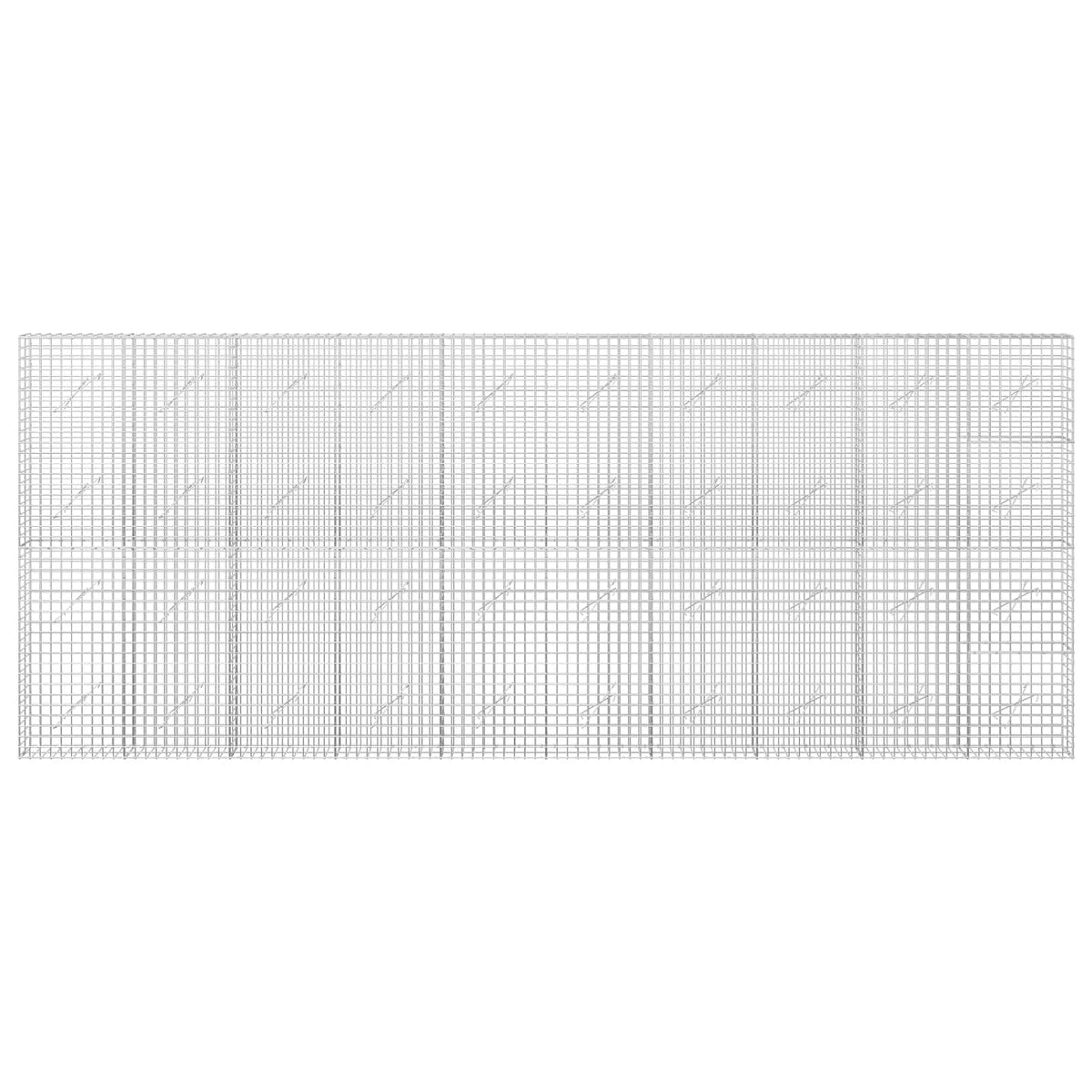 vidaXL Gabion z drutu 5 mm i siatką 5x5 cm 500x10x200 cm
