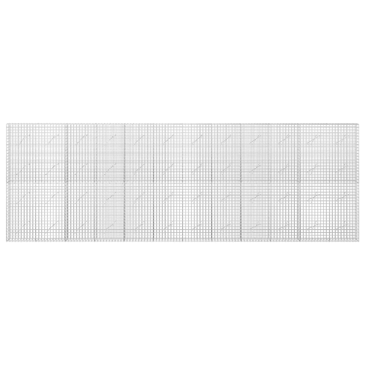 vidaXL Gabion z drutu 5 mm i siatką 5x5 cm 600x10x200 cm
