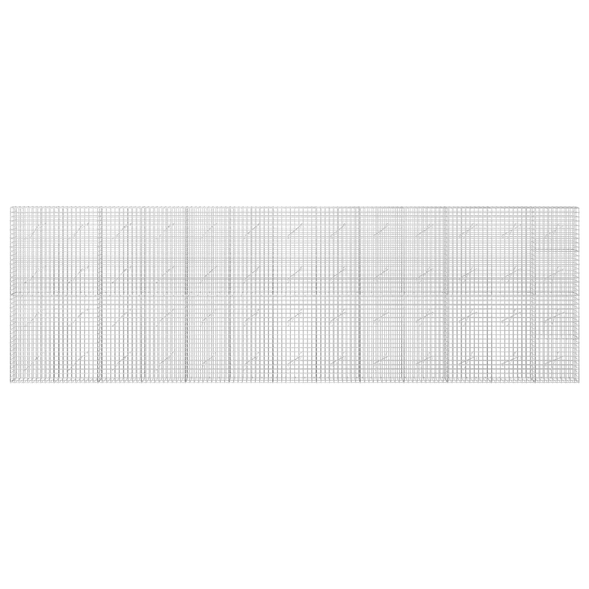 vidaXL Gabion z drutu 5 mm i siatką 5x5 cm 650x10x200 cm