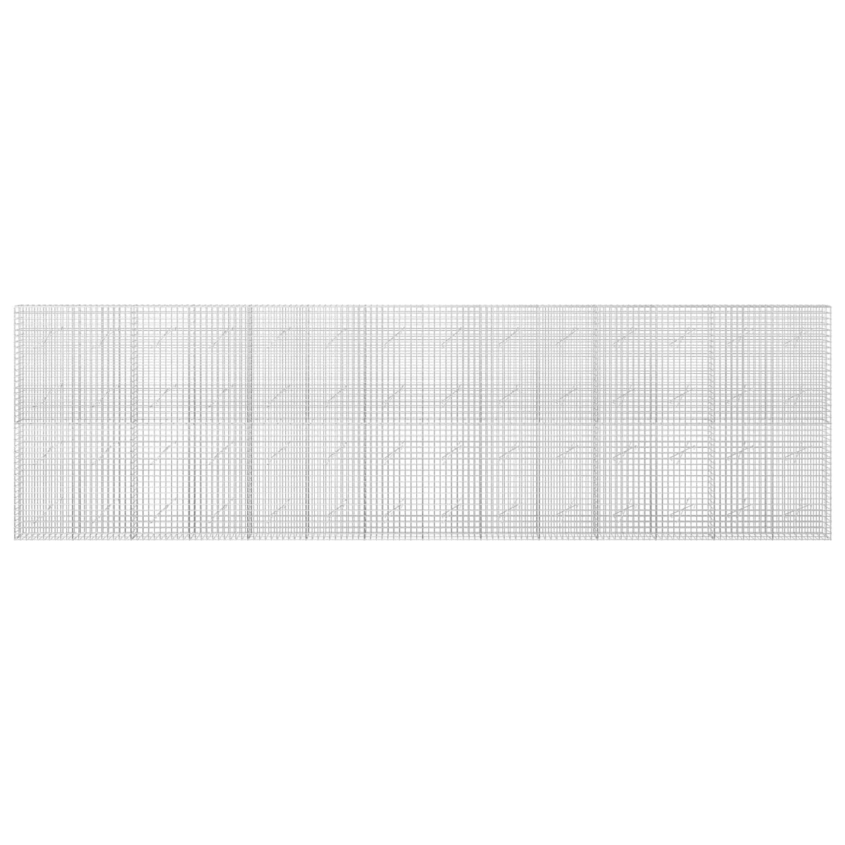 vidaXL Gabion z drutu 5 mm i siatką 5x5 cm 700x10x200 cm