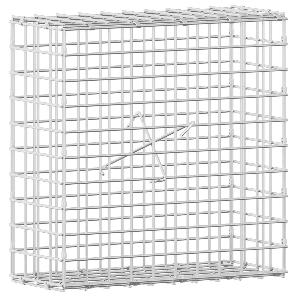 vidaXL Gabion z drutu 5 mm i siatką 5x5 cm 50x20x50 cm Stal ocynkowana