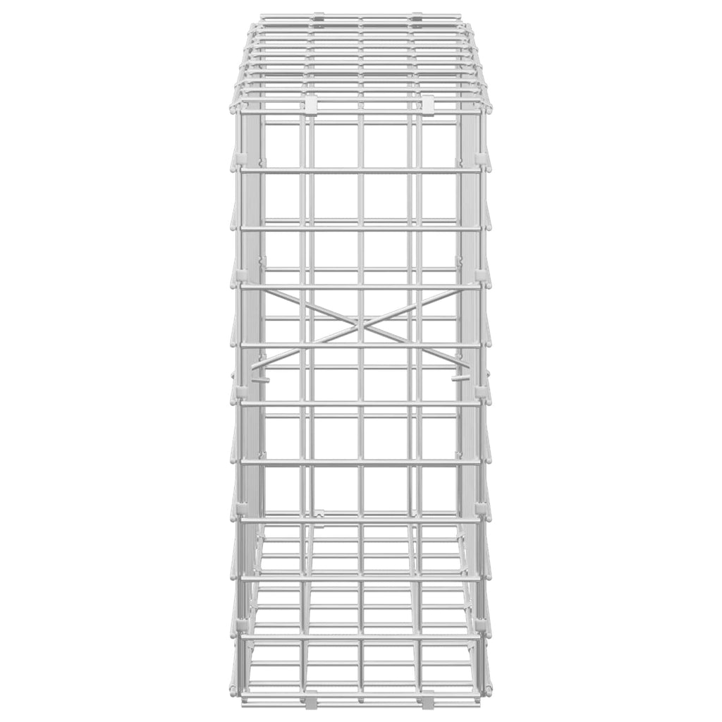 vidaXL Gabion z drutu 5 mm i siatką 5x5 cm 50x20x50 cm Stal ocynkowana