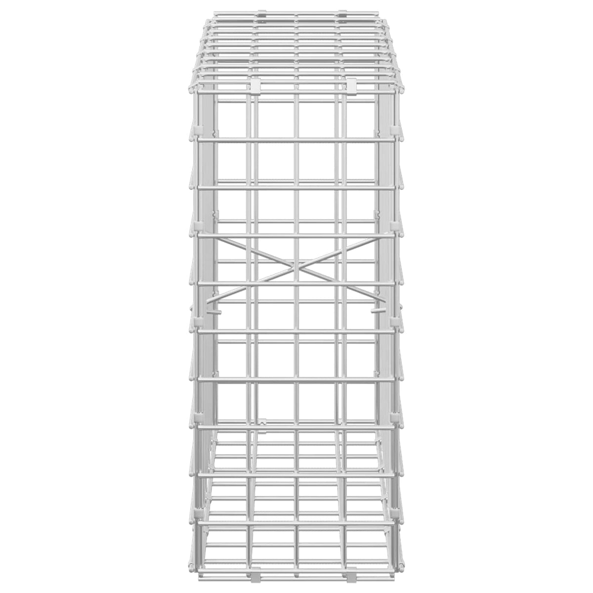 vidaXL Gabion z drutu 5 mm i siatką 5x5 cm 50x20x50 cm Stal ocynkowana