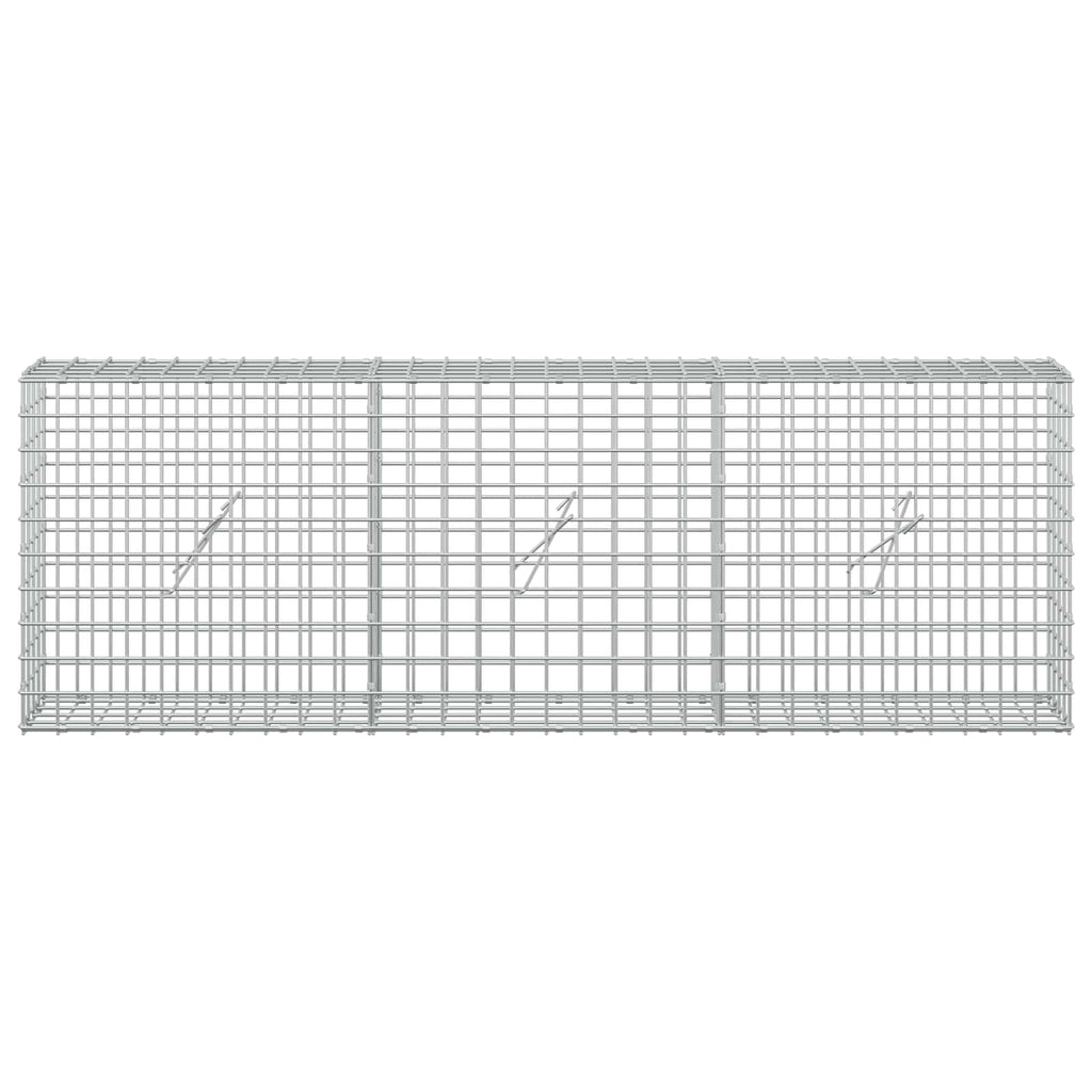 vidaXL Gabion z drutu 5 mm i siatką 5x5 cm 150x20x50 cm