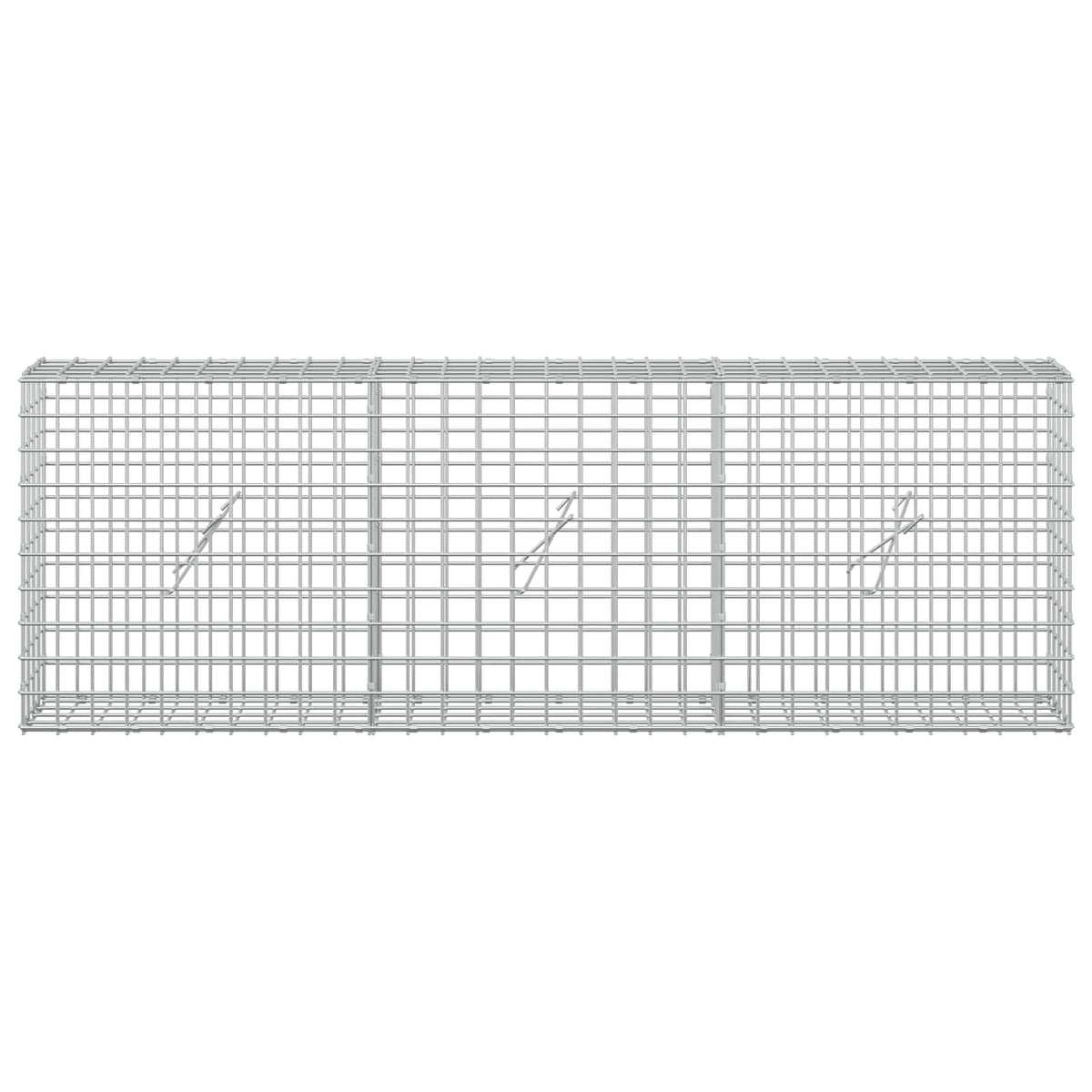 vidaXL Gabion z drutu 5 mm i siatką 5x5 cm 150x20x50 cm