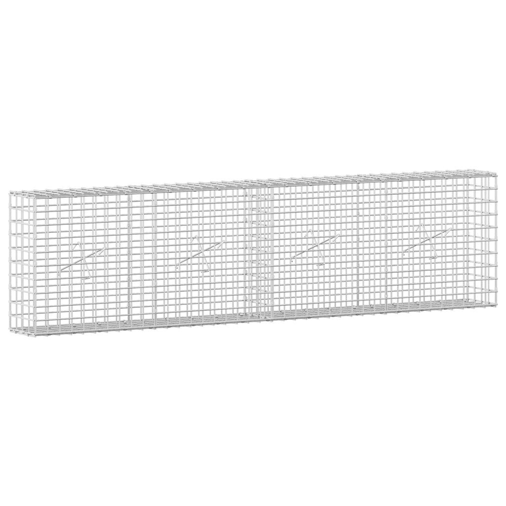 vidaXL Gabion z drutu 5 mm i siatką 5x5 cm 200x20x50 cm