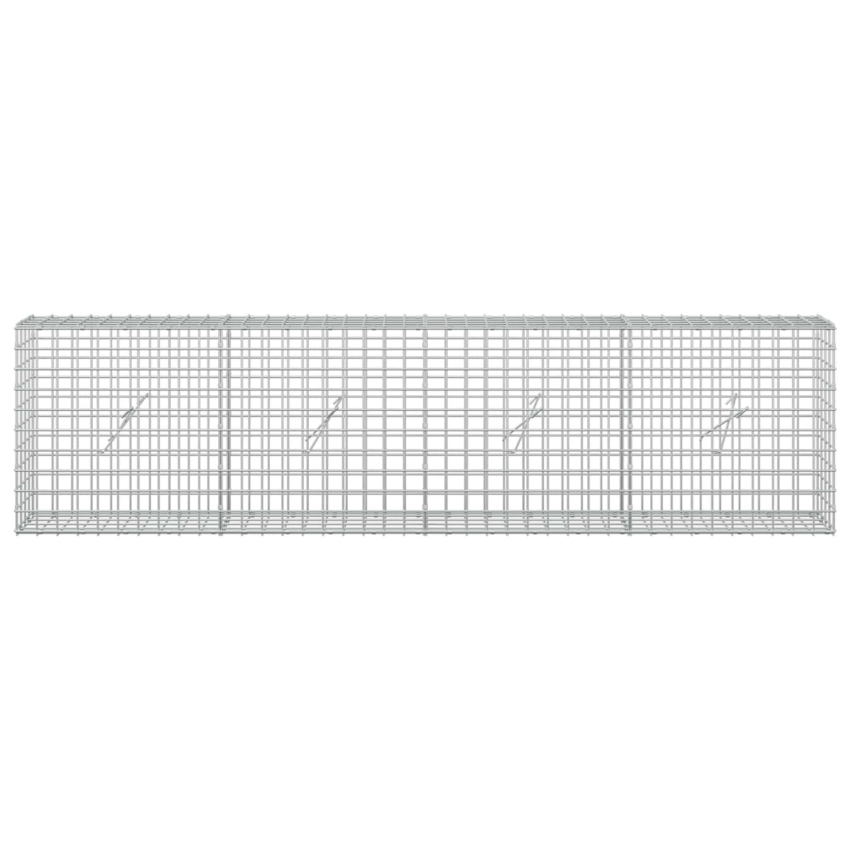 vidaXL Gabion z drutu 5 mm i siatką 5x5 cm 200x20x50 cm